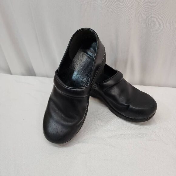Dansko Size 9.5 Professional Clog Black Oiled Matt Leather Slip On Comfort Nursi - Picture 2 of 8